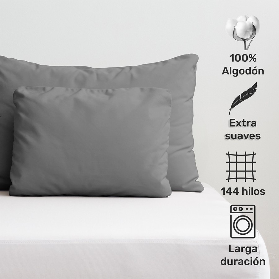 Almohadón antracita 100% algodón | Deslan Internacional