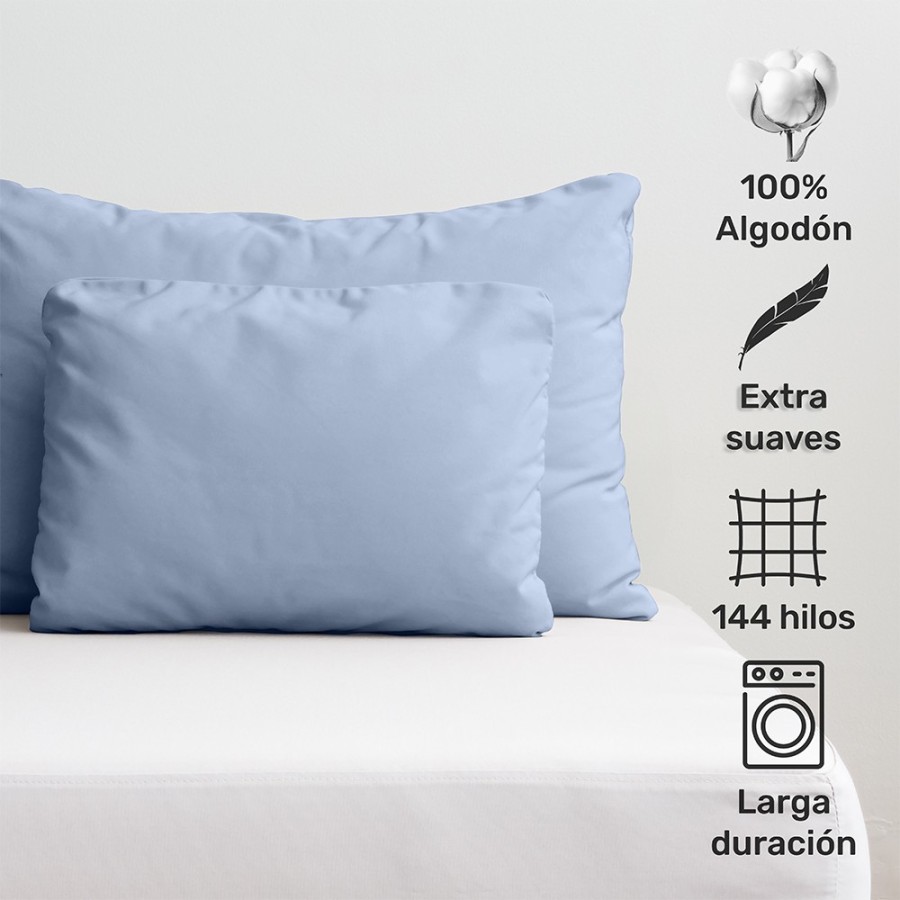 Almohadón celeste 100% algodón | Deslan Internacional