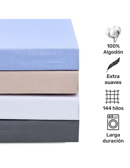 Sábana bajera blanca 100% algodón | Deslan Internacional
