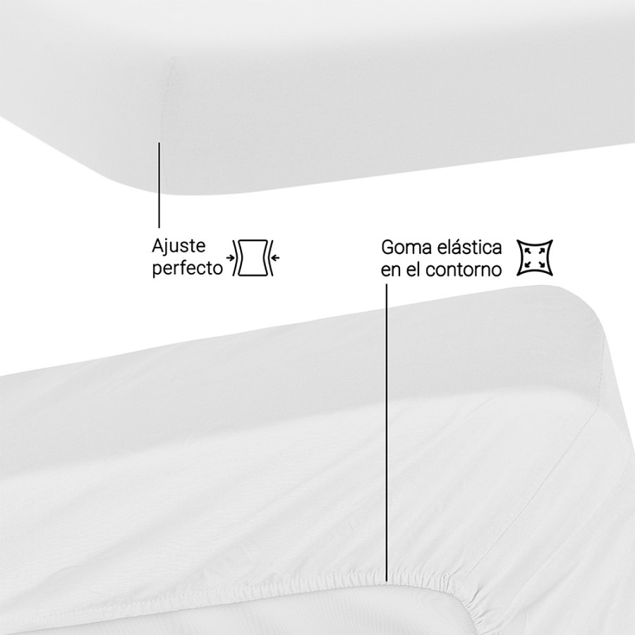 Sábana bajera blanca 100% algodón | Deslan Internacional