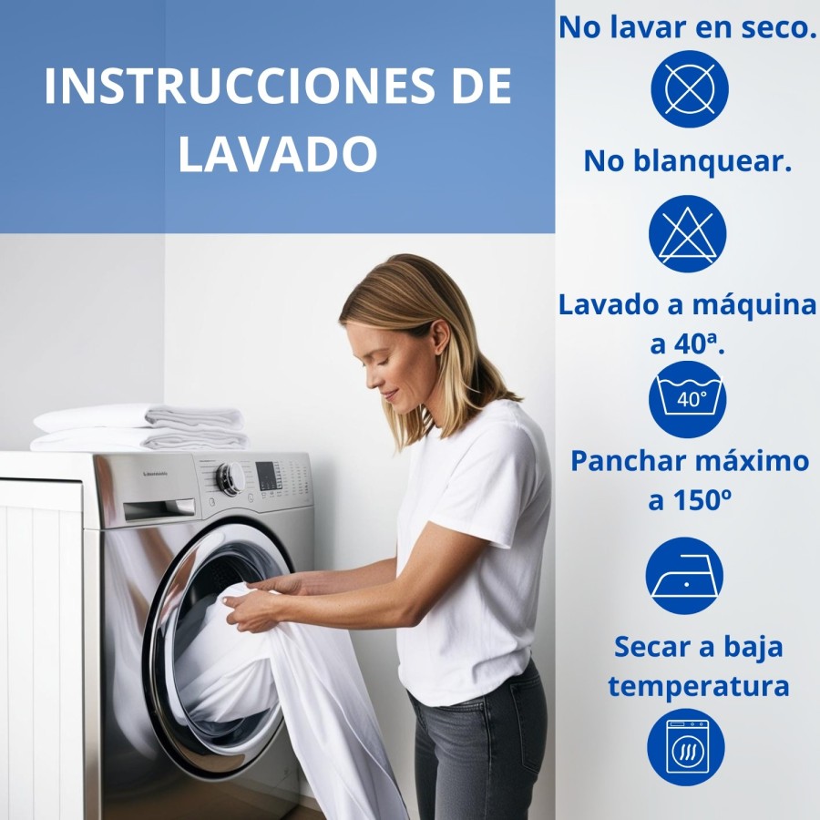 Sábana bajera azul celeste 100% algodón | Deslan Internacional