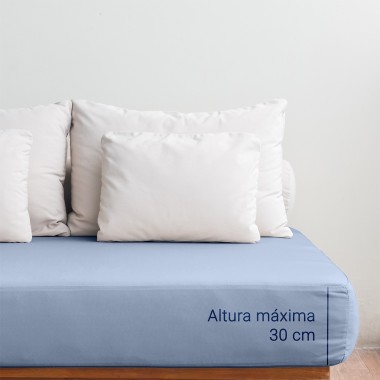 Sábana bajera azul celeste 100% algodón | Deslan Internacional