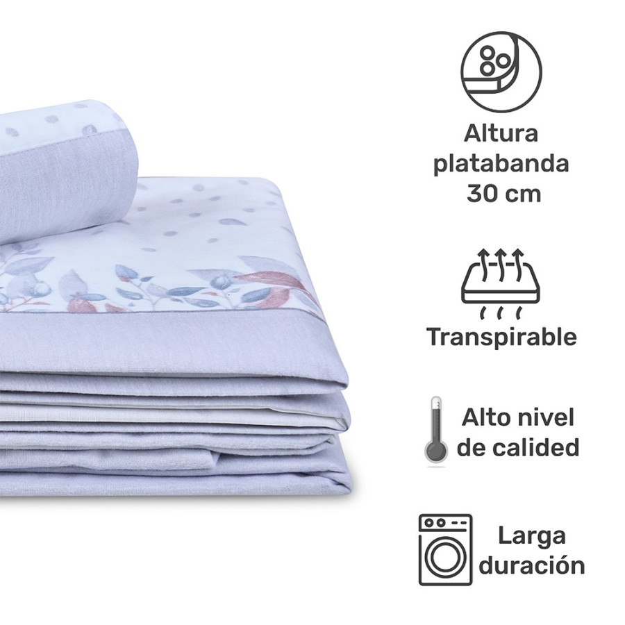 Juego de sábanas de franela AINHOA GRIS – Deslan Internacional