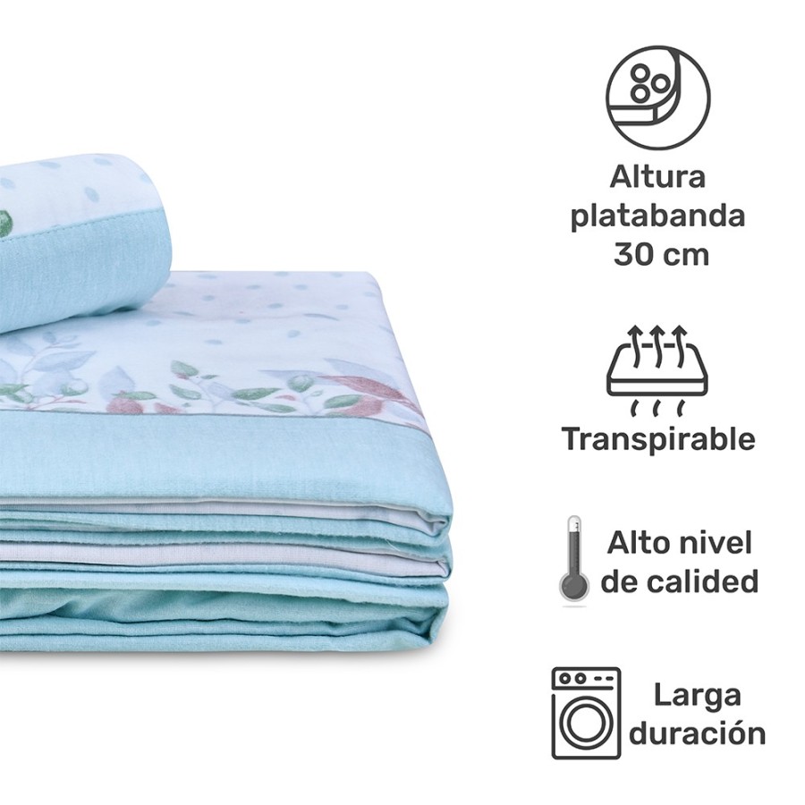 Juego de sábanas de franela AINHOA MENTA – Deslan Internacional