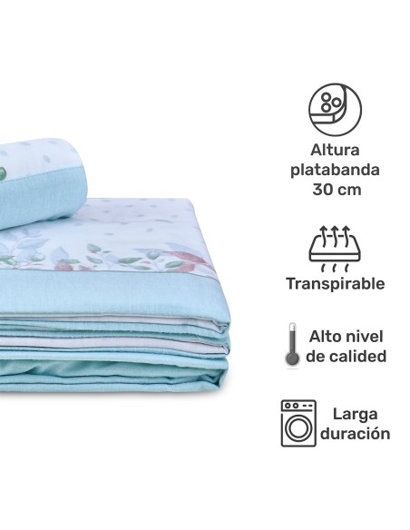 Juego de sábanas de franela AINHOA MENTA – Deslan Internacional