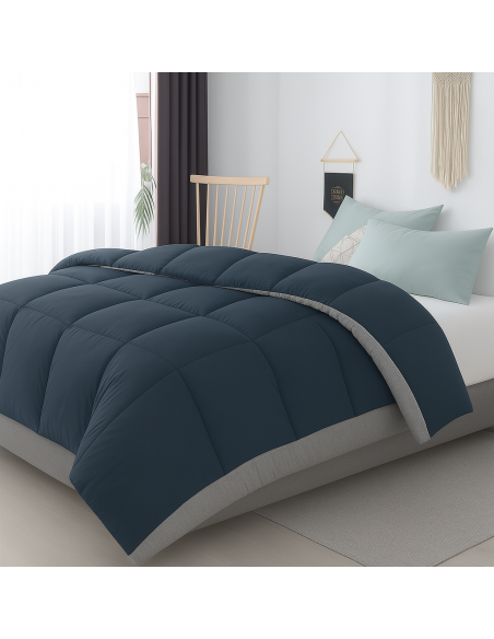 Relleno Nórdico BERLIN 400 GSM Reversible carbon y gris | Oeko-Tex | Deslan Internacional