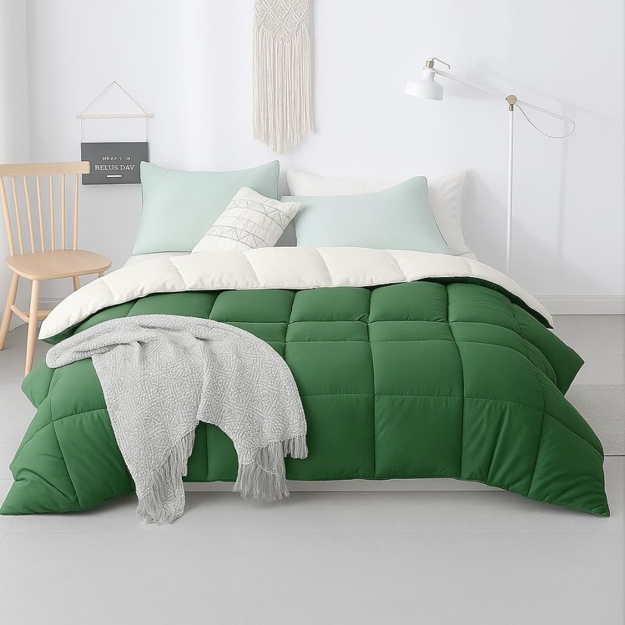 Relleno Nórdico BERLIN 400 GSM Reversible kaki y Beige | Oeko-Tex | Deslan Internacional