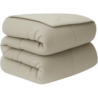 Relleno Nórdico BERLIN 400 GSM Reversible Beige y Gris| Oeko-Tex | Deslan Internacional