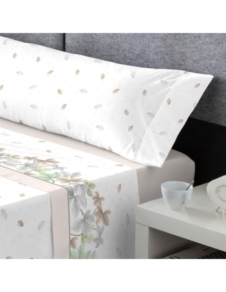 Juego de sábanas microlina NELI color lino - camas 135 a 200 cm