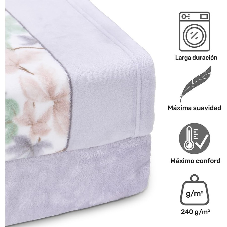 Juego de sábanas microlina NELI color gris - camas 135 a 200 cm