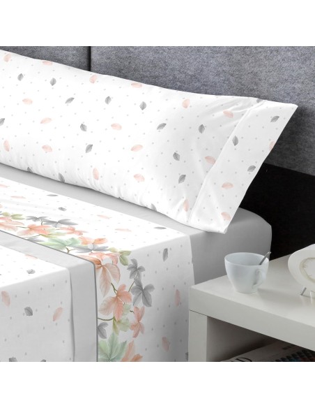 Juego de sábanas microlina NELI color gris - camas 135 a 200 cm