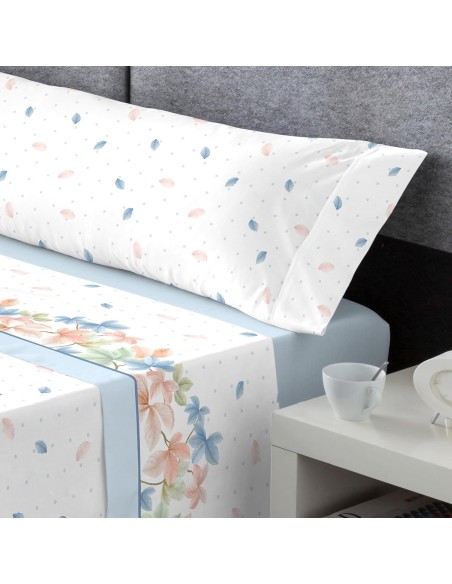 Juego de sábanas microlina NELI color azul - camas 135 a 200 cm