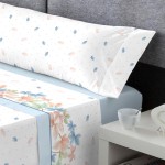 Juego de sábanas microlina NELI color azul - camas 135 a 200 cm
