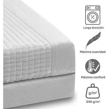 Juego de sábanas microlina Tesla color gris - camas 135 a 200 cm 2
