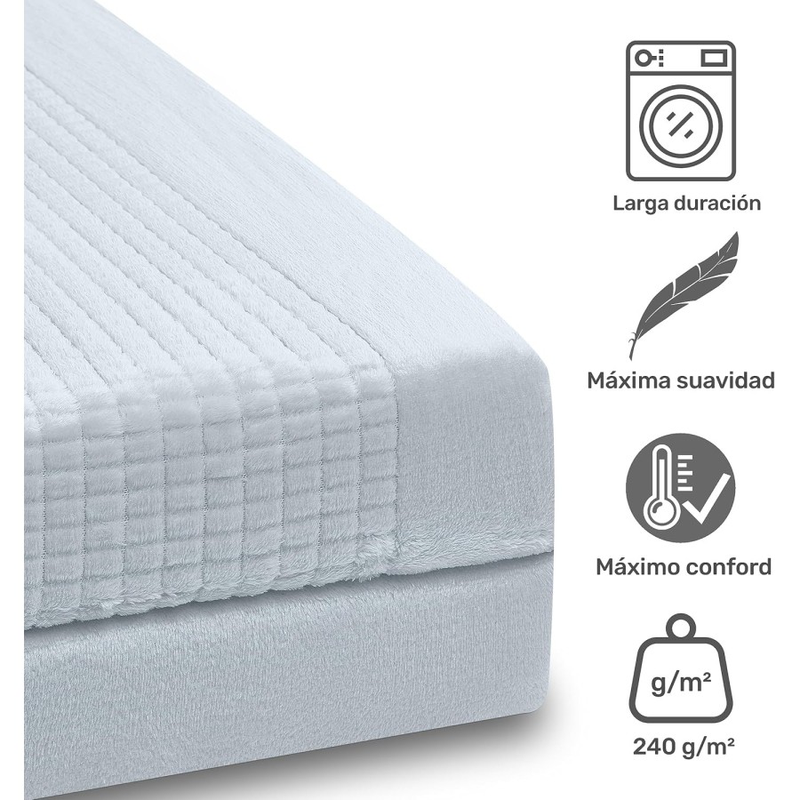 Juego de sábanas microlina Tesla color azul - camas 135 a 200 cm