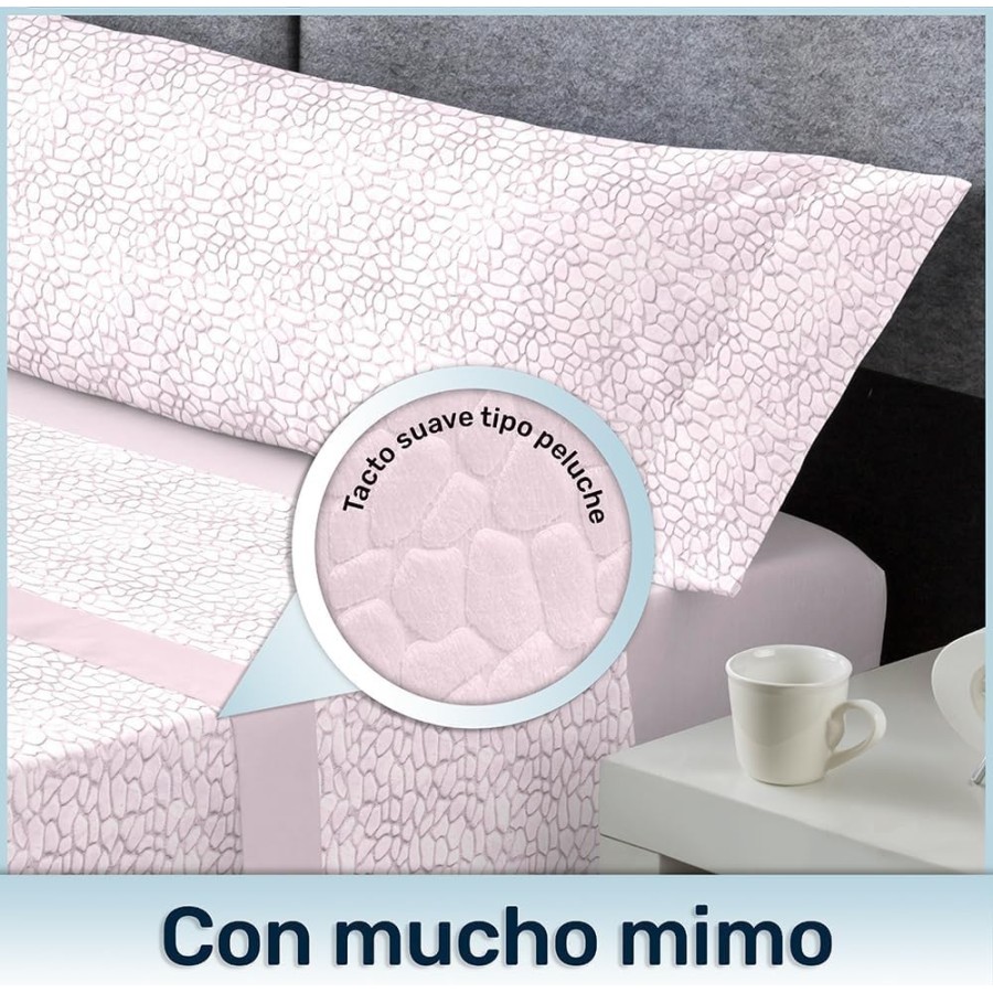 Juego de sábanas microlina Pardo color violet ice - camas 135 a 200 cm