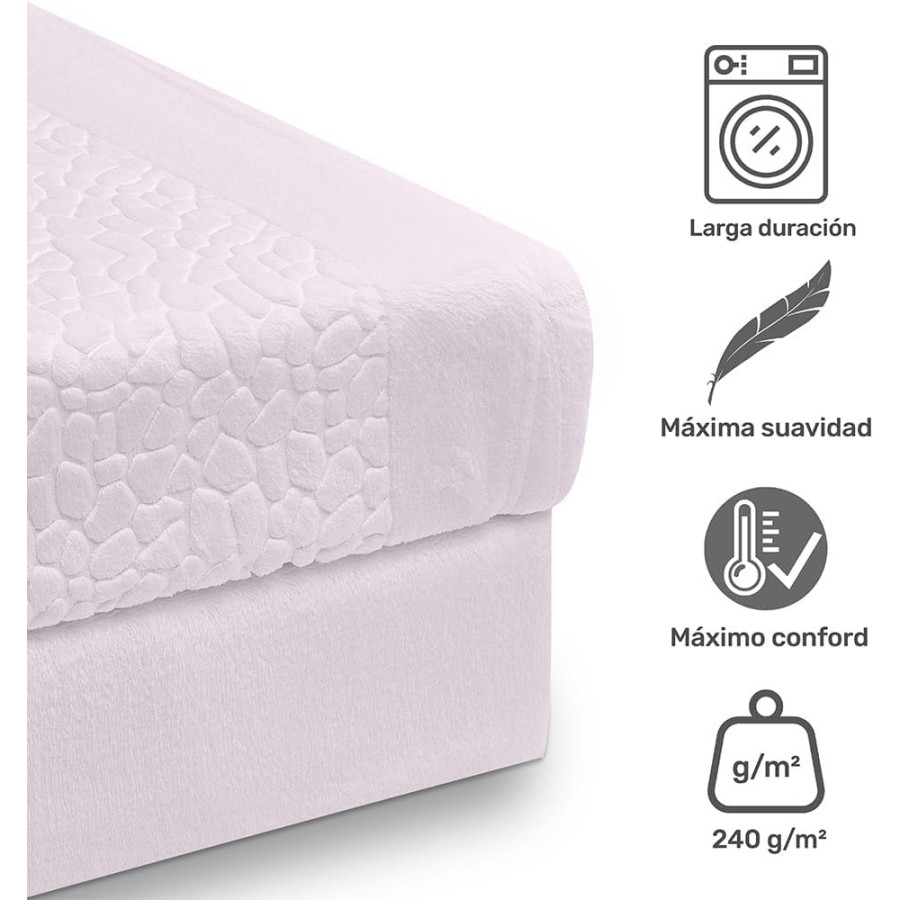 Juego de sábanas microlina Pardo color violet ice - camas 135 a 200 cm