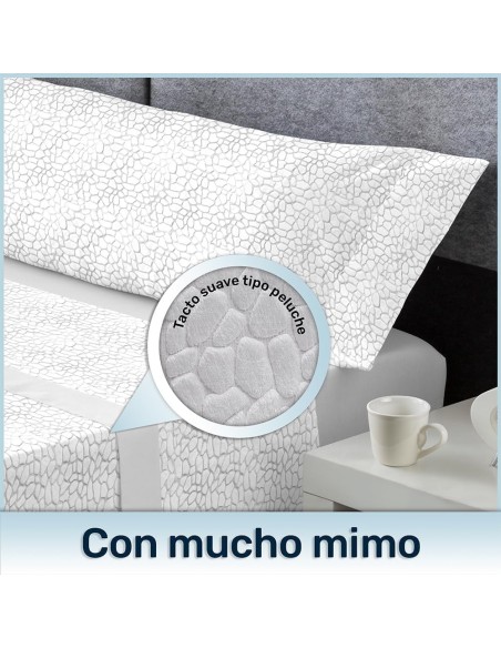 Juego de sábanas microlina Pardo color gris - camas 135 a 200 cm