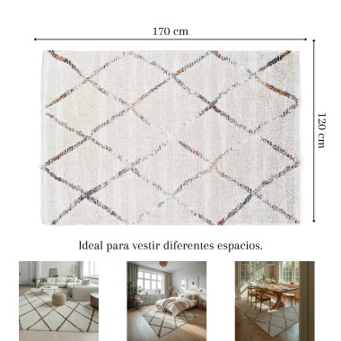 Alfombra Tulum Rombos 160x230 y 120x170 cm | Estilo nórdico moderno 2