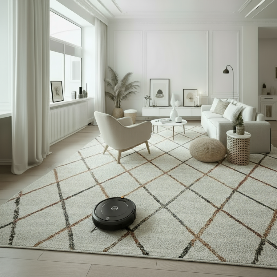 Alfombra Tulum Rombos 160x230 y 120x170 cm | Estilo nórdico moderno