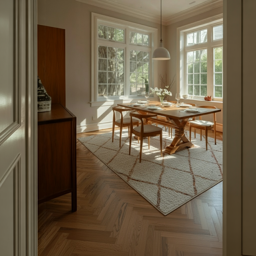 Alfombra Tulum Rombos 160x230 y 120x170 cm | Estilo nórdico moderno