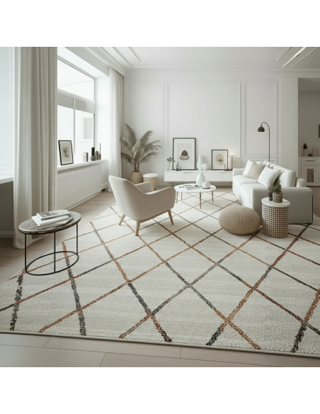 Alfombra Tulum Rombos 160x230 y 120x170 cm | Estilo nórdico moderno