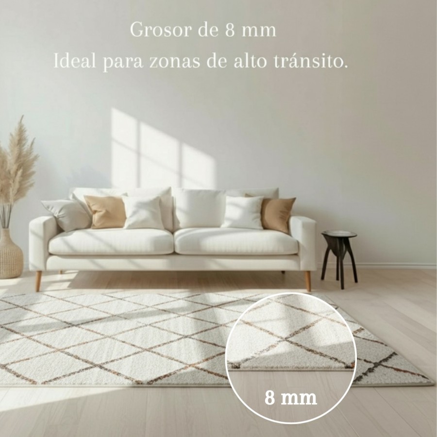 Alfombra Tulum Rombos 160x230 y 120x170 cm | Estilo nórdico moderno