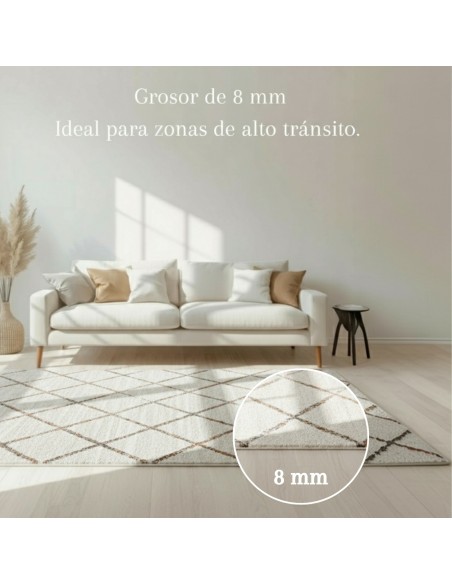 Alfombra Tulum Rombos 160x230 y 120x170 cm | Estilo nórdico moderno