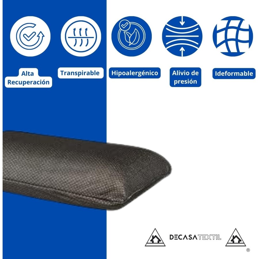 Almohada de Viaje Viscoelástica Negra