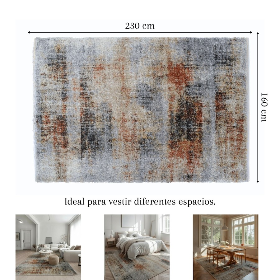 Alfombra Tulum Lisa 160x230 y 120x170 cm | Diseño moderno en tonos tierra