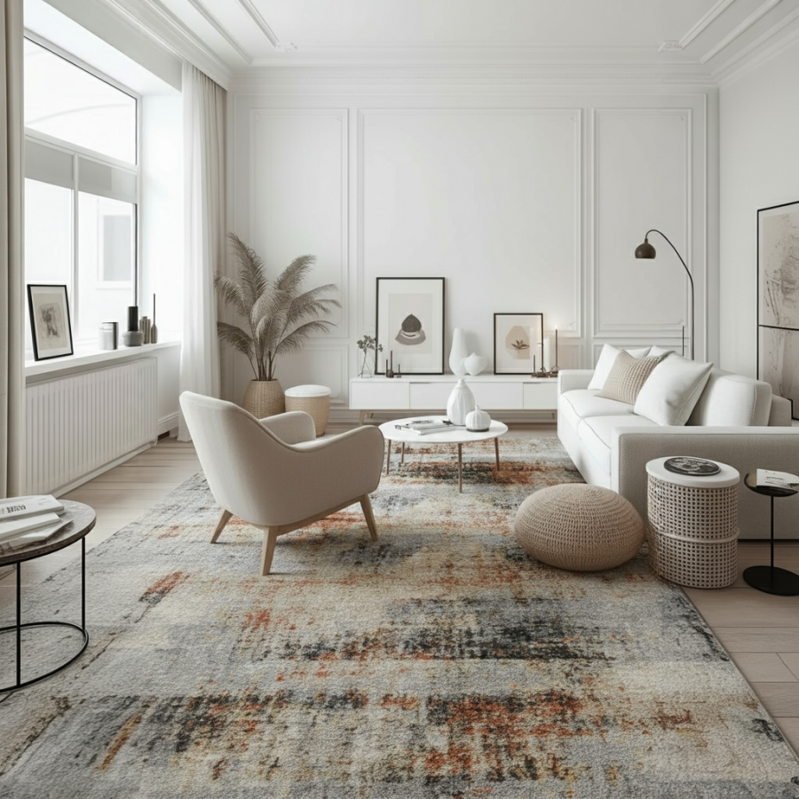 Alfombra Tulum Lisa 160x230 y 120x170 cm | Diseño moderno en tonos tierra