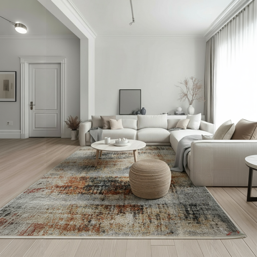 Alfombra Tulum Lisa 160x230 y 120x170 cm | Diseño moderno en tonos tierra