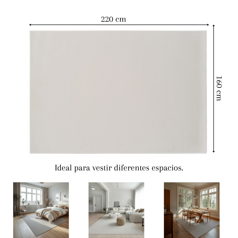 Alfombra Velvet Plata 60x90, 120x160 y 160x220 cm | Suave y elegante