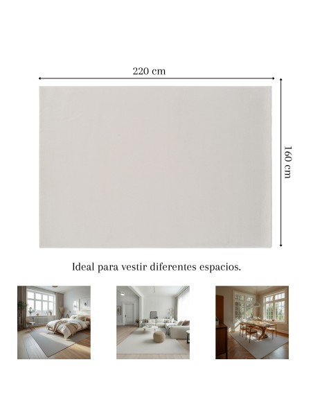 Alfombra Velvet Plata 60x90, 120x160 y 160x220 cm | Suave y elegante