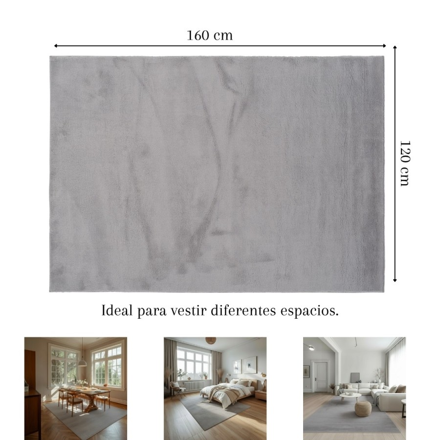 Alfombra Velvet Marengo 60x90, 120x160 y 160x220 cm | Suave y elegante