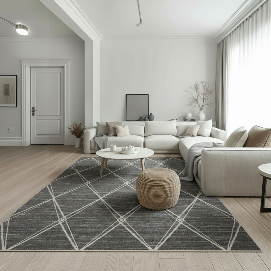 Alfombra Verona Grafito 120x170 y 160x230 cm | Diseño moderno y elegante