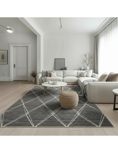 Alfombra Verona Grafito 120x170 y 160x230 cm | Diseño moderno y elegante