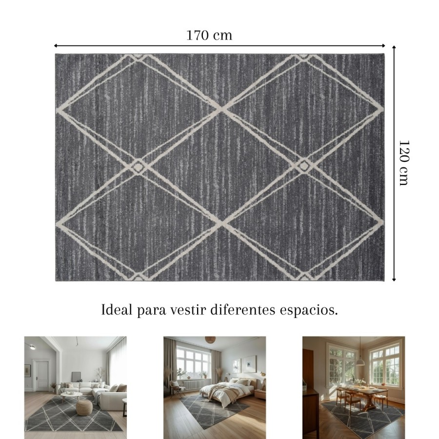 Alfombra Verona Grafito 120x170 y 160x230 cm | Diseño moderno y elegante