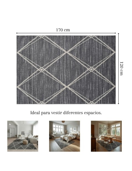 Alfombra Verona Grafito 120x170 y 160x230 cm | Diseño moderno y elegante