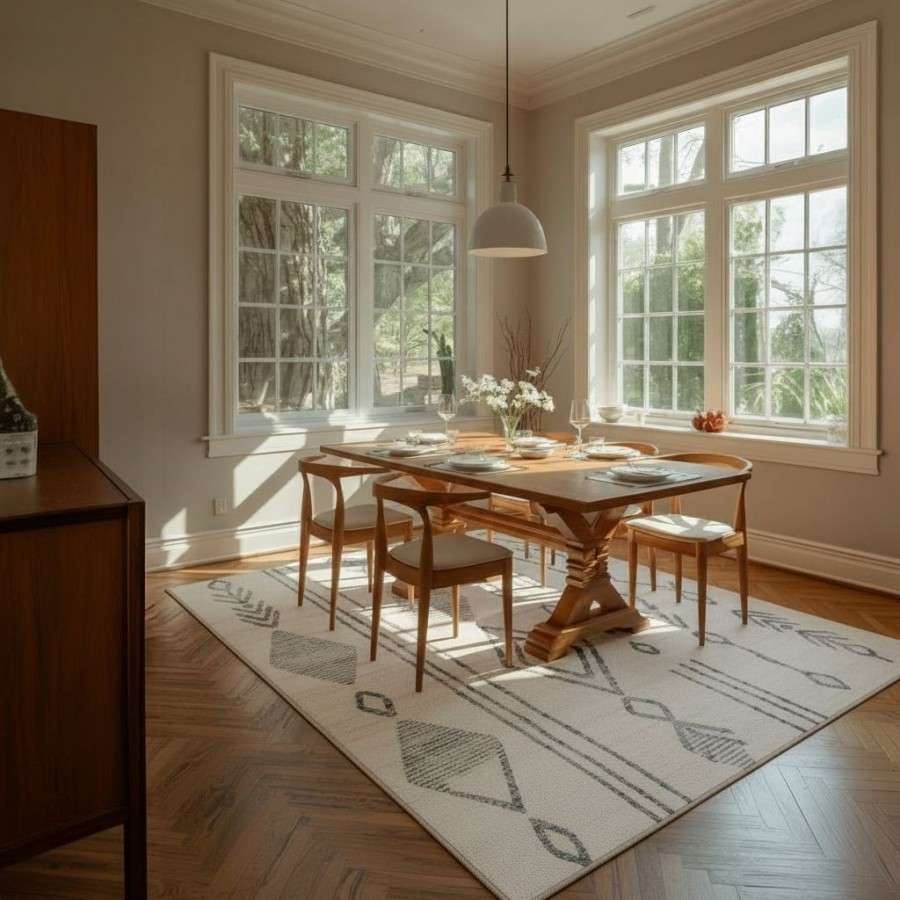 Alfombra Nairobi Arena 120x170 y 160x230 cm | Diseño étnico y tonos arena