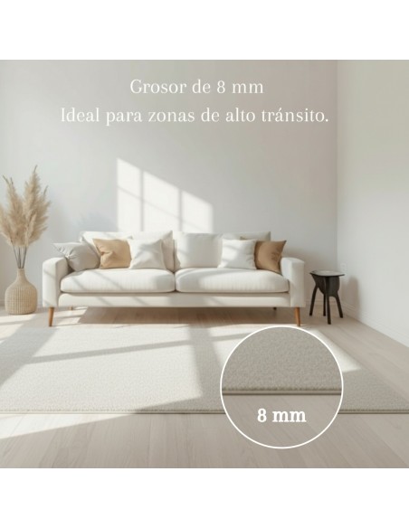 Alfombra Velvet Blanco 60x90, 120x160 y 160x220 cm | Suave y elegante