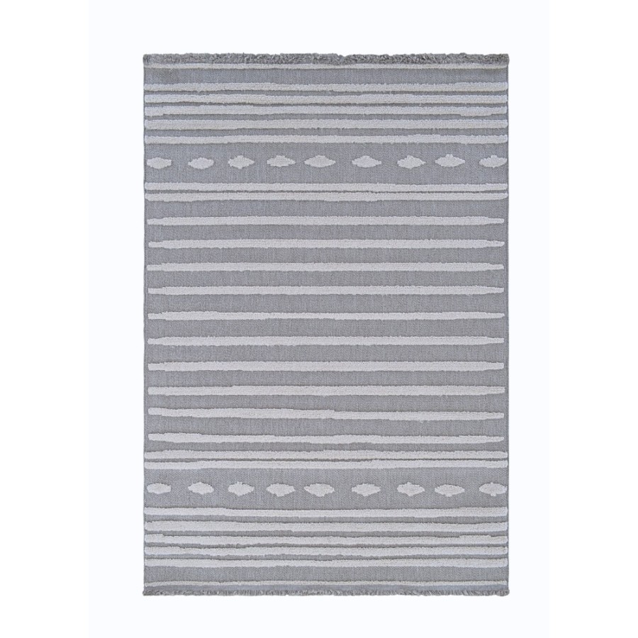 Alfombra Egipto 120x170 y 160x230 cm | Diseño lineal moderno en tonos grises