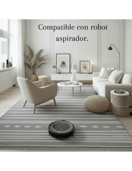 Alfombra Egipto 120x170 y 160x230 cm | Diseño lineal moderno en tonos grises