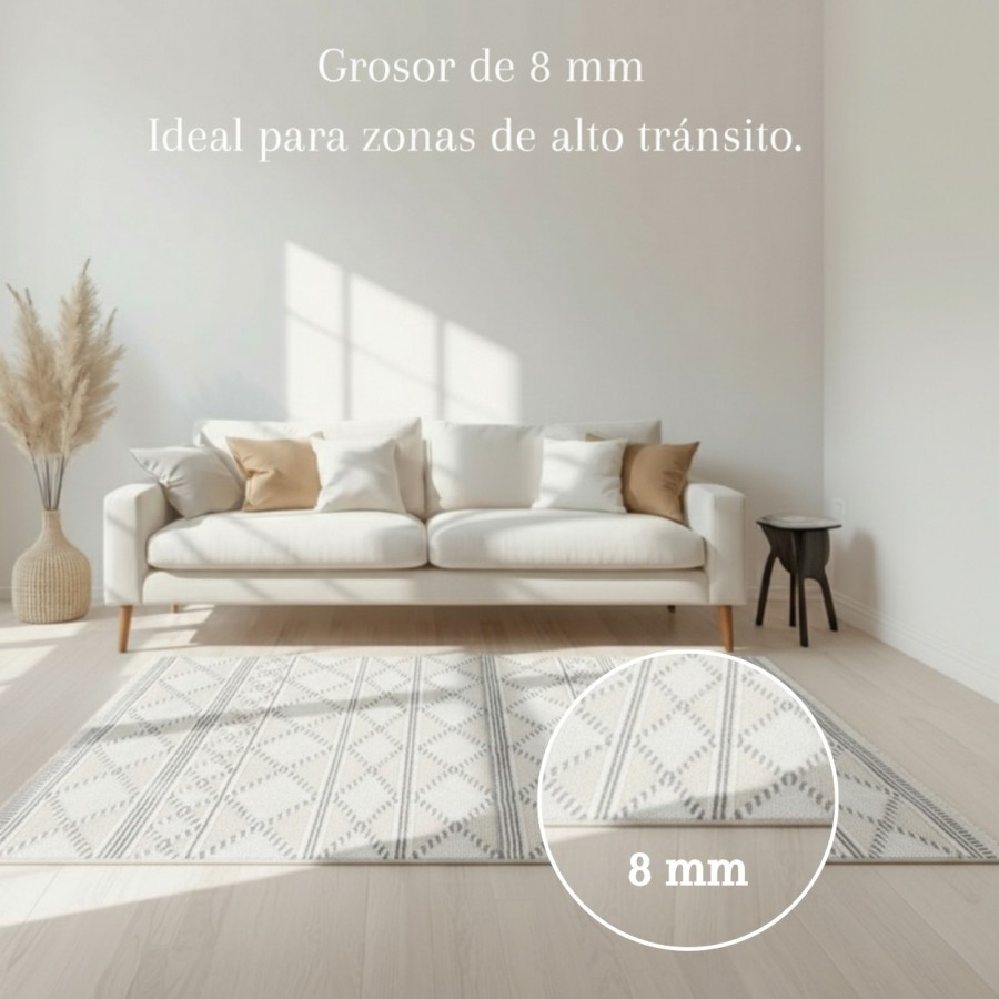 Alfombra Sahara 120x170 y 160x230 cm | Diseño étnico moderno en tonos arena