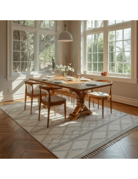 Alfombra Sahara 120x170 y 160x230 cm | Diseño étnico moderno en tonos arena