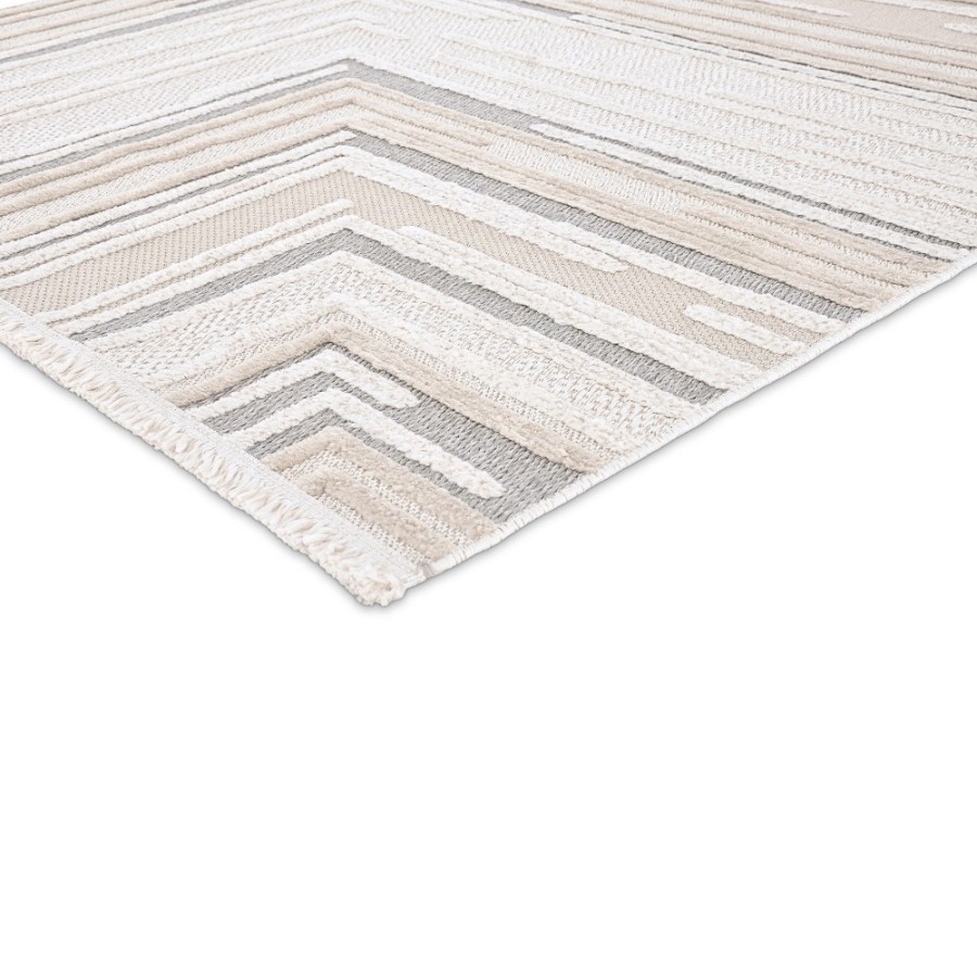 Alfombra Cairo 120x170 y 160x230 cm | Diseño geométrico moderno en tonos neutros