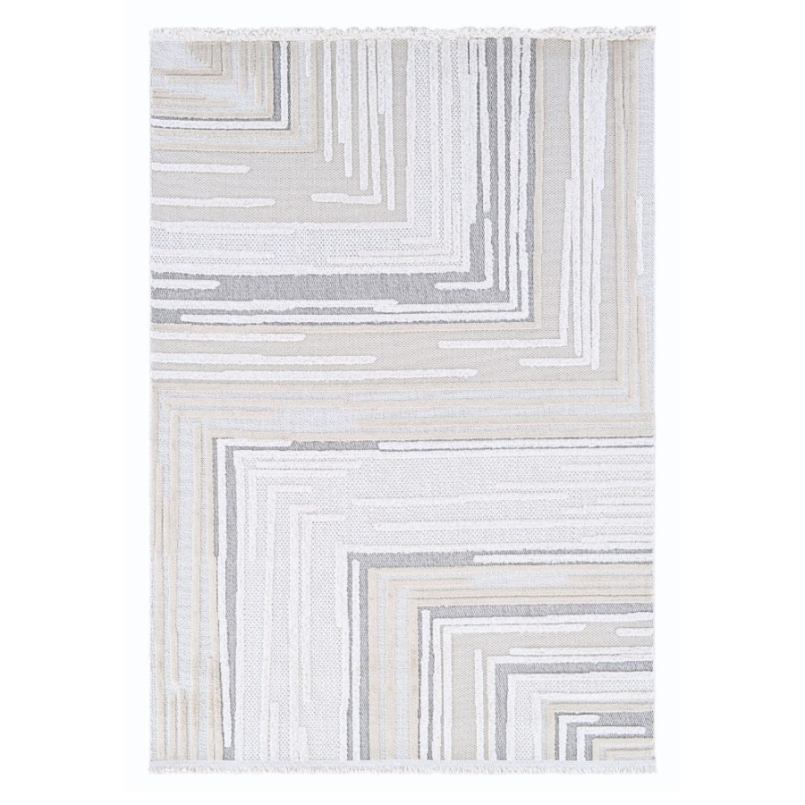 Alfombra Cairo 120x170 y 160x230 cm | Diseño geométrico moderno en tonos neutros