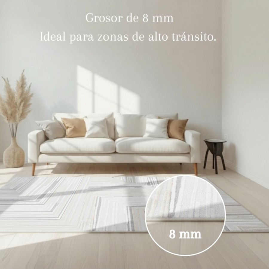 Alfombra Cairo 120x170 y 160x230 cm | Diseño geométrico moderno en tonos neutros