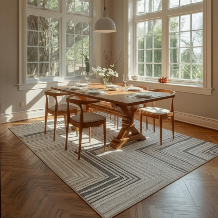 Alfombra Cairo 120x170 y 160x230 cm | Diseño geométrico moderno en tonos neutros