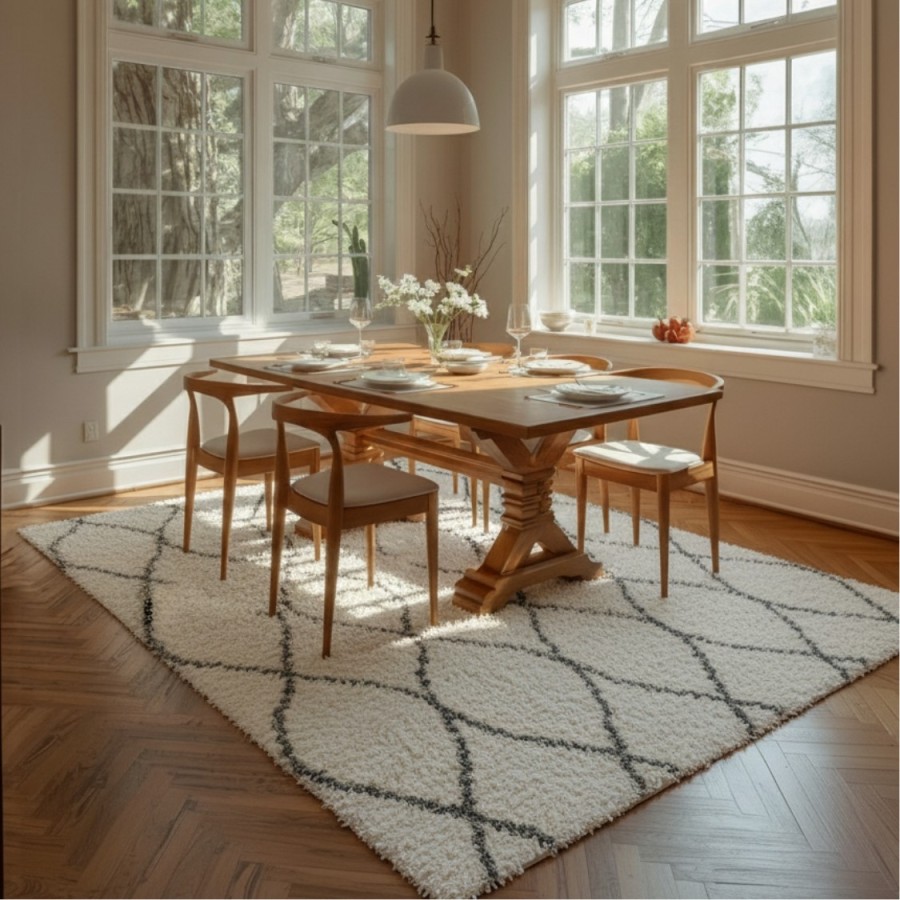 Alfombra Paris Light 120x170 y 160x230 cm | Diseño moderno en tonos claros